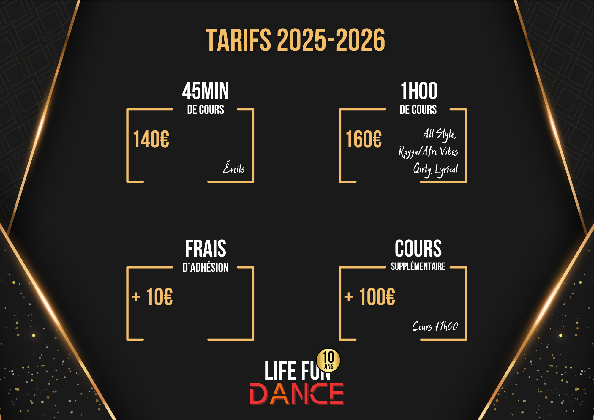 tarifs